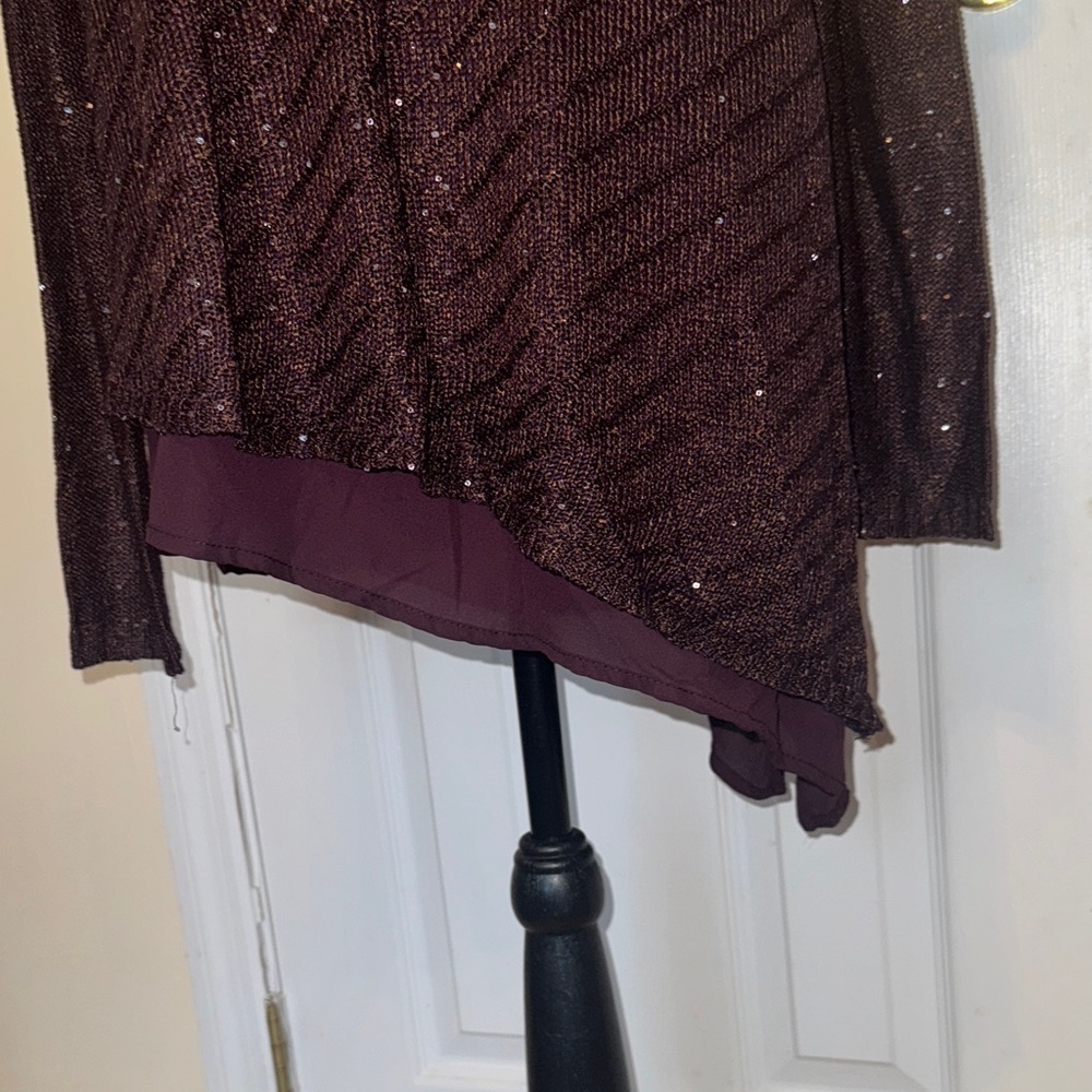 Apt. 9 Women's Long Sleeve Top - Dark Brown - Picture 11 of 15